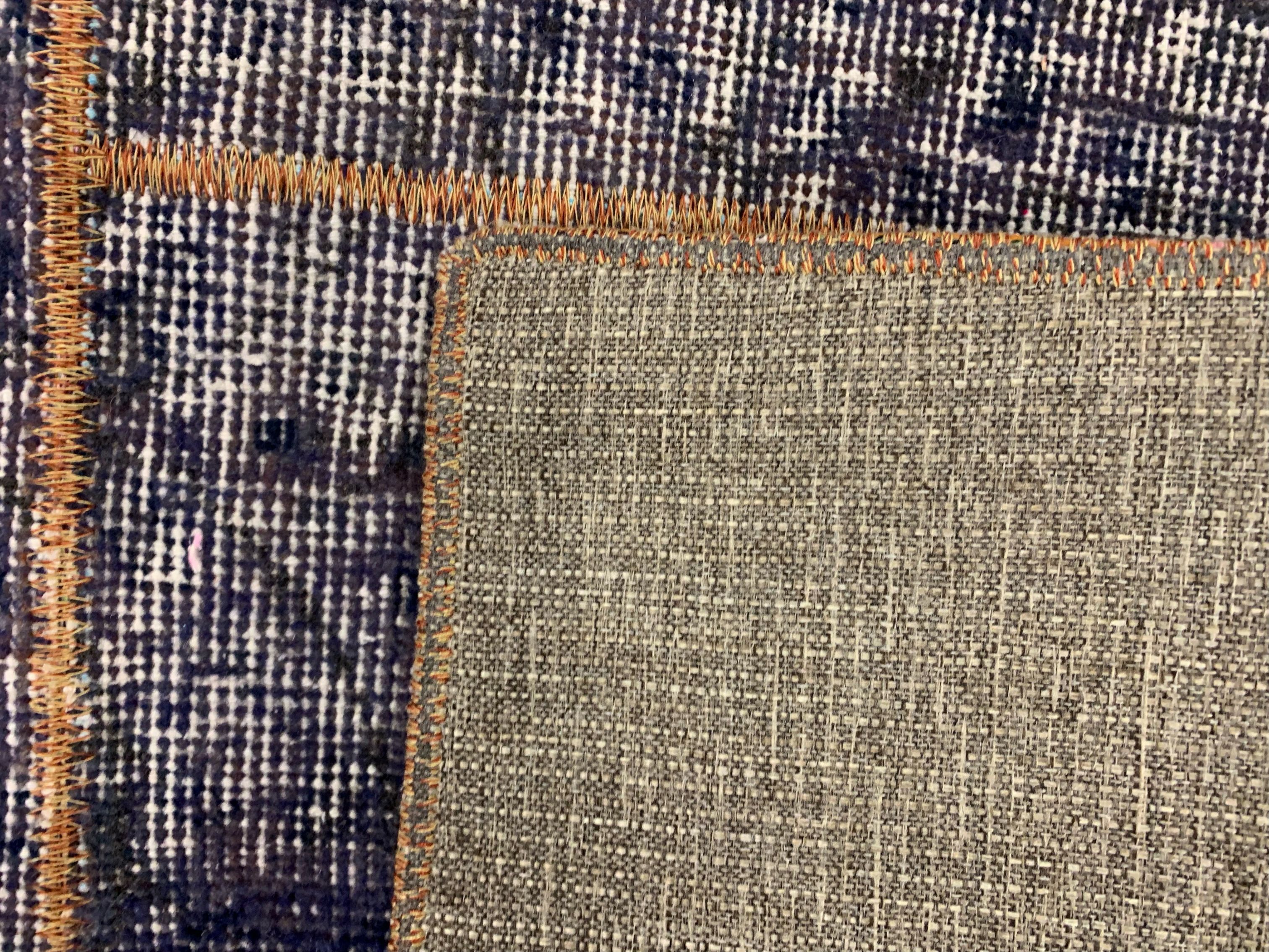 Distressed vintage turkish patchwork rug 178x133 cm wool medium