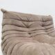 1990s vintage original taupe Alcantara Togo 2-seater by Michel Ducaroy for Ligne Roset