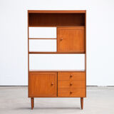 Scandinavian library in vintage teak 1960