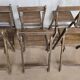 Lot de 6 chaises de cinéma pliante en teck