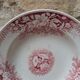 Hollow plate U et Cie Sarreguemines model Jardinière with pink flower decoration.