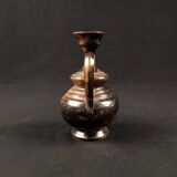 Vintage 1970s ceramic pitcher signed Jean Marais with chamotte glaze