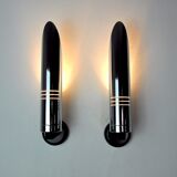 Paire d'appliques Raak, design chromé space-age , Allemagne, 1970