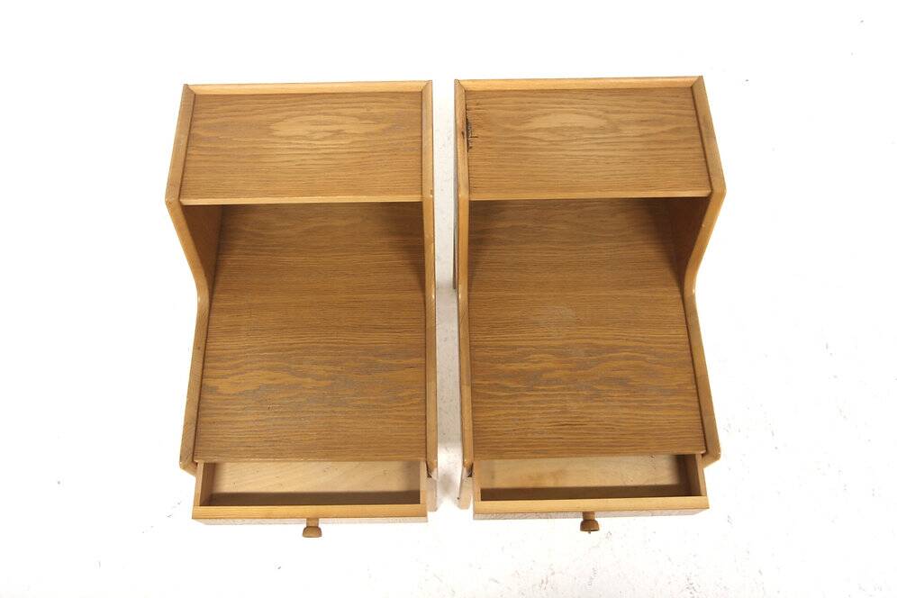 Set of 2 Scandinavian oak bedside tables, Sweden, 1960