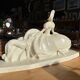 Grande sculpture Art Déco signée Lejan – Dame au lévrier