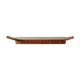 Wall coat rack with hat rack made of teak and gold metal,