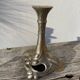 3 antique candlesticks in gold and silver metal