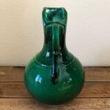 Yellow heart green ceramic pitcher