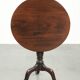 Round antique English tilt-top table/side table from the early 19th century