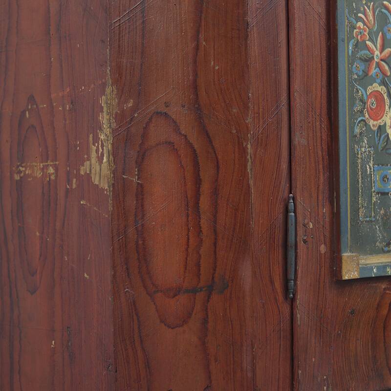 Painted Folk Art Bridal Cupboard