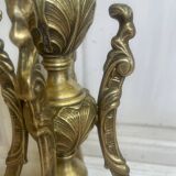 Freestanding brass coat rack