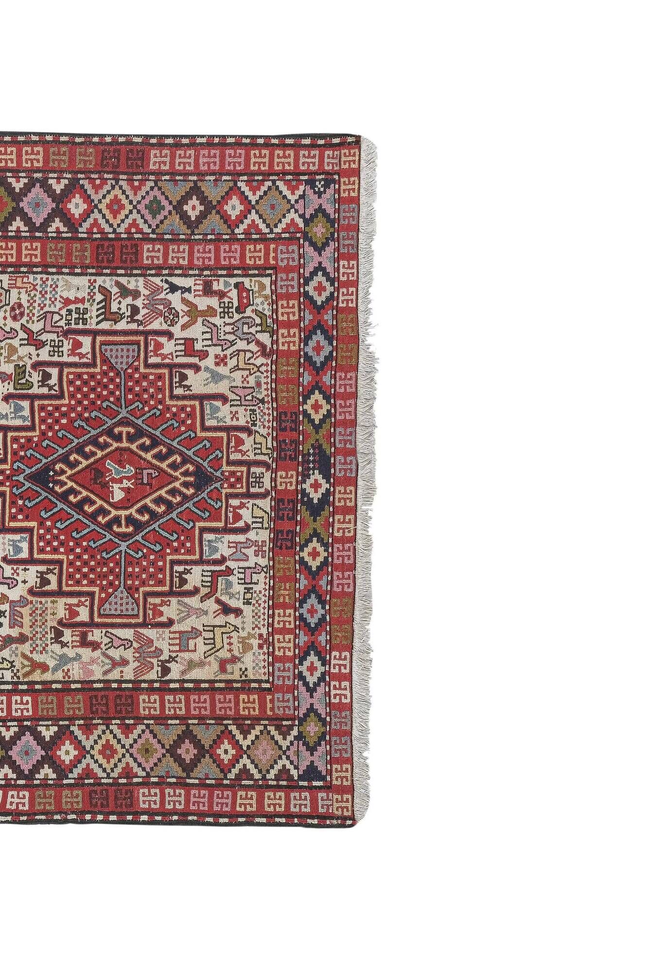 Vintage handmade Turkish rug 120x193 cm