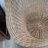 Large woven rattan armchair