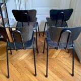 Set of 4 black chairs