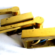2 electrified wall lamps from 1970, gold chrome bronze, 2 articulated arms + switch