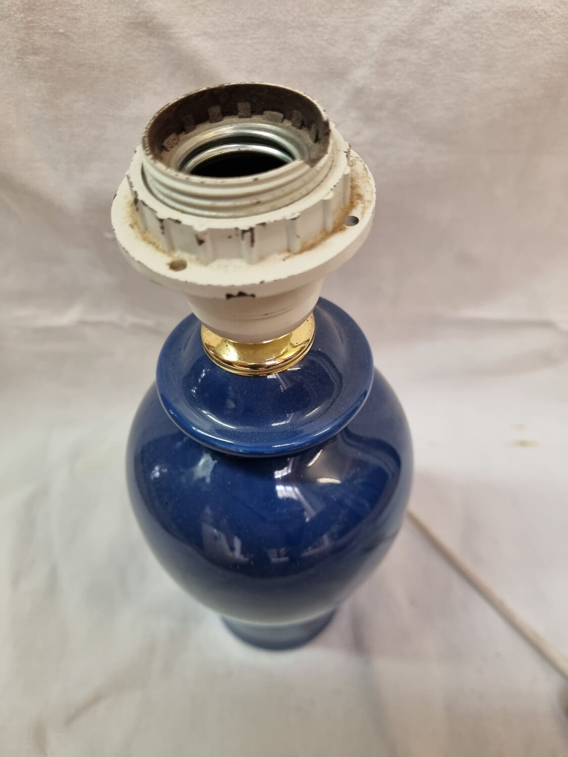 Blue ceramic lamp base