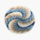 Round vintage carpet 135cm