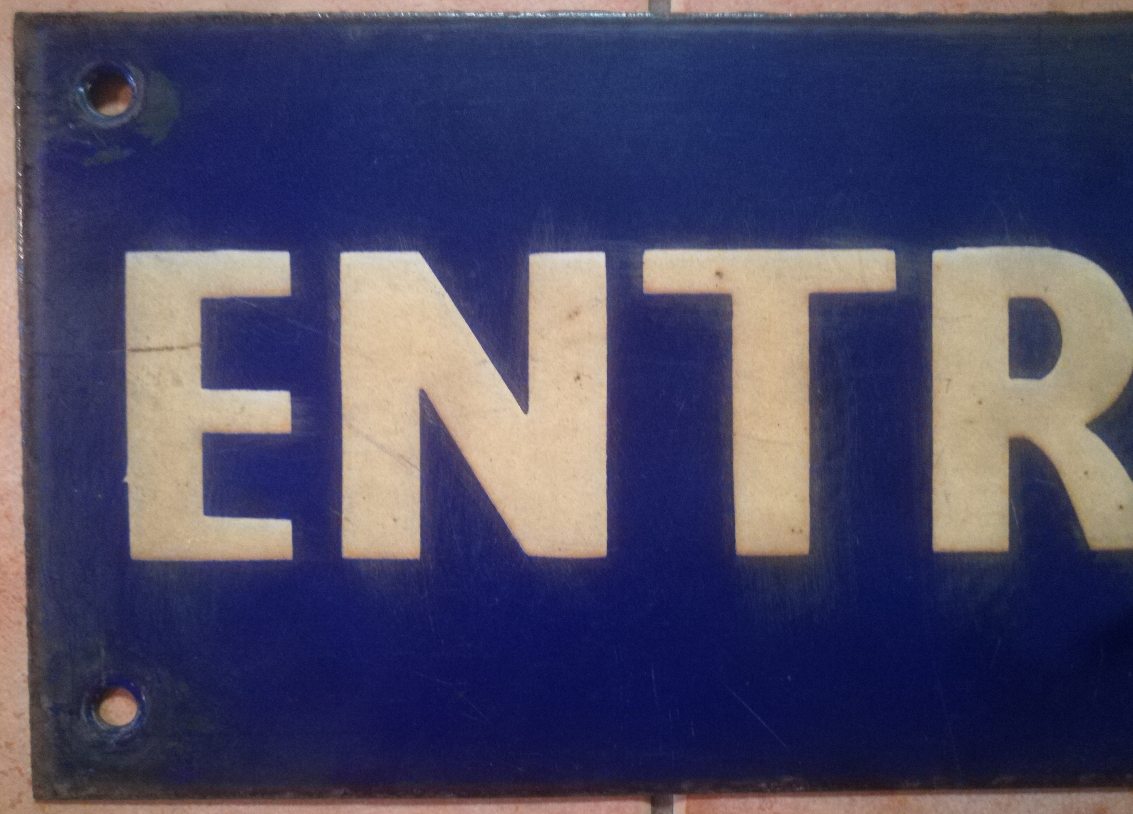 Enamelled steel plate old SNCF 1960