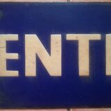 Enamelled steel plate old SNCF 1960