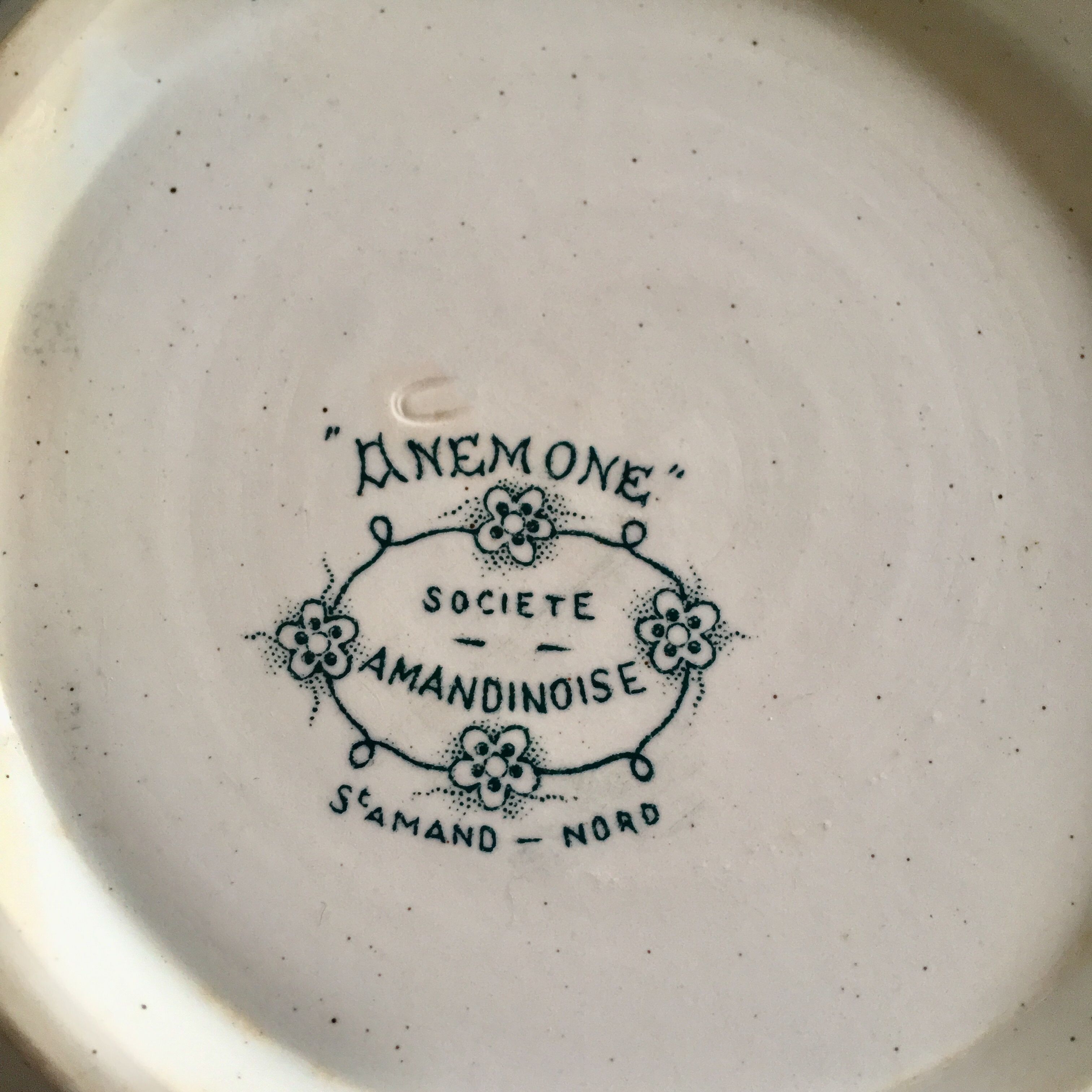 Bowl / deep dish "Anemone" porcelain Saint Amand collection