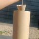 Vintage rattan and bamboo pendant light with removable shade.