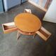 Side table, round work table in Scandinavian style, 1960.