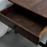 Large Antique 18th Century French Rustic Farmhouse Dining Table Walnut & Oak