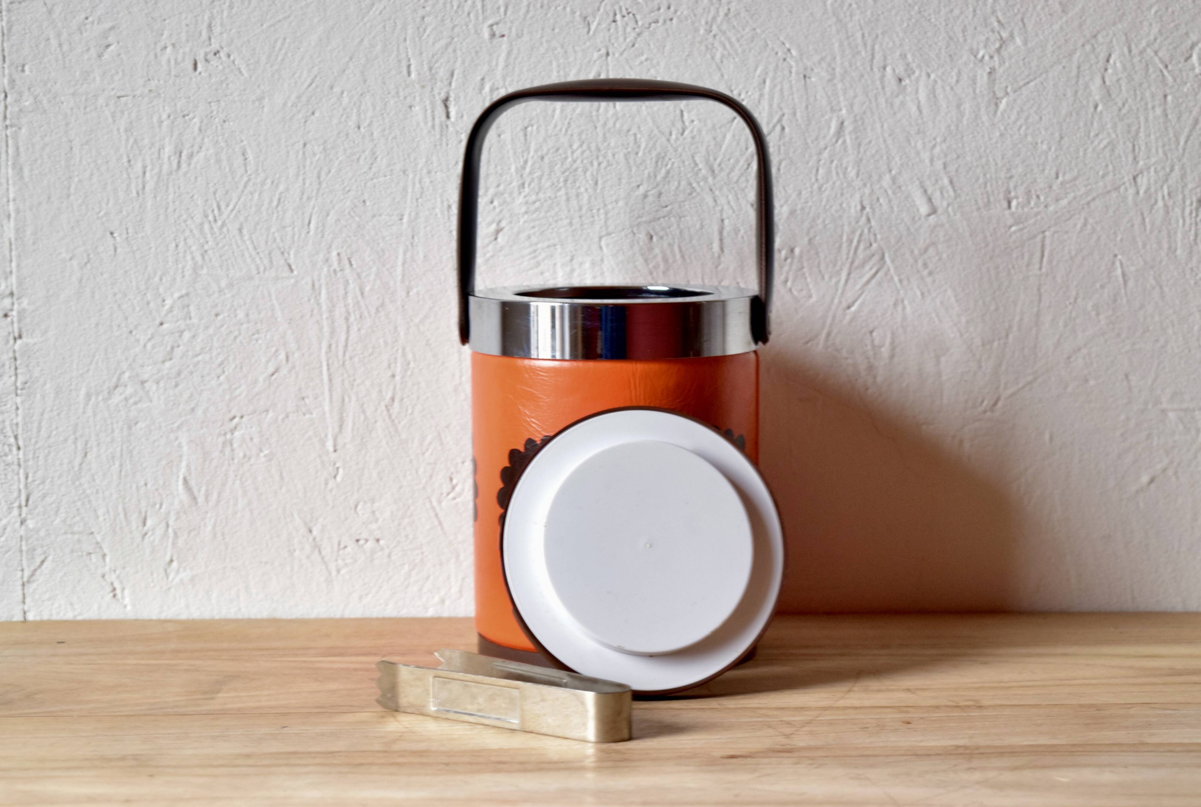 Vintage Brabantia ice bucket - Patrice floral decor - Netherlands