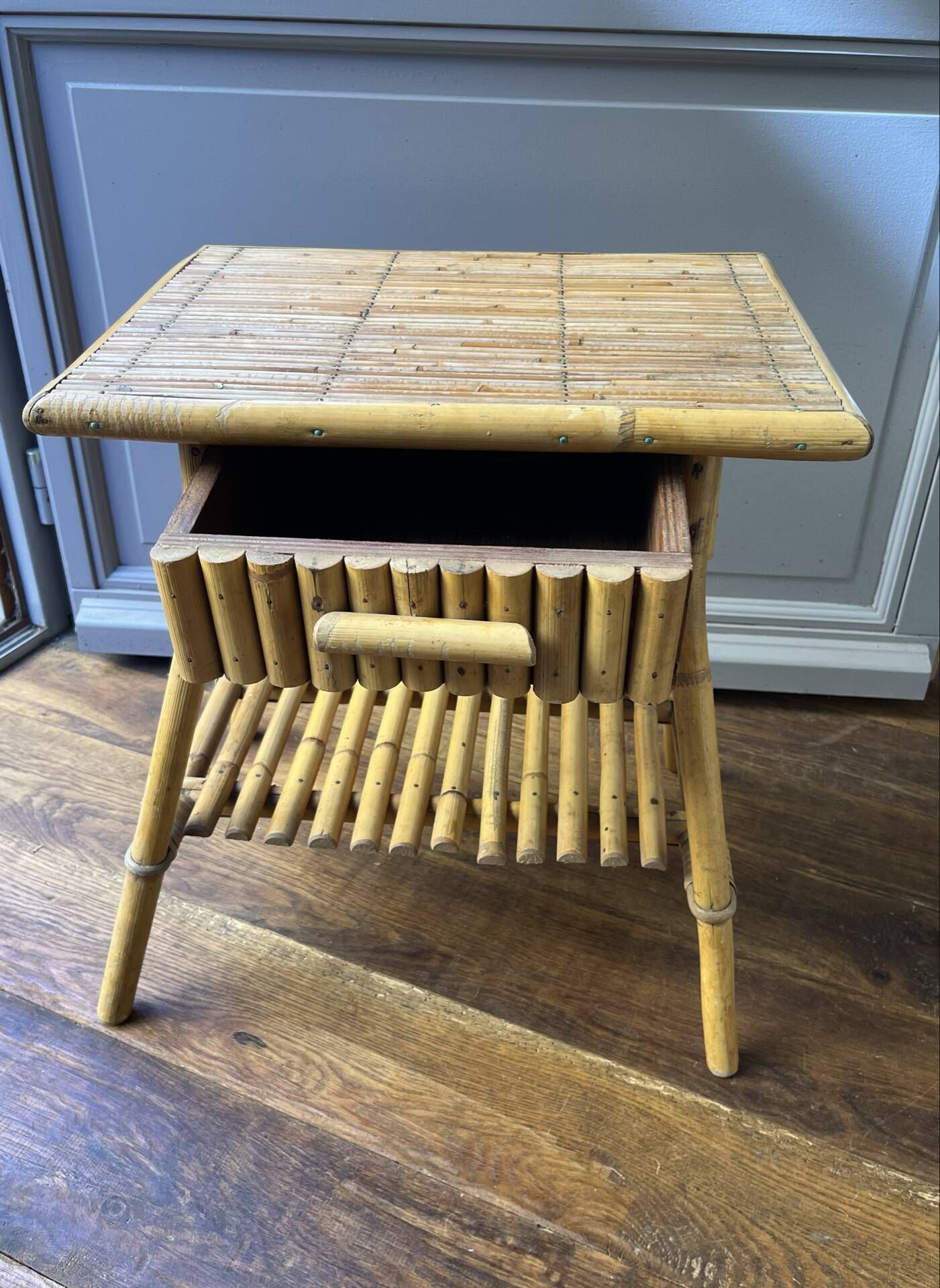 Bamboo bedside table 1960
