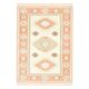 1970s vintage Turkish Oushak handmade wool cotton beige area rug 127x186