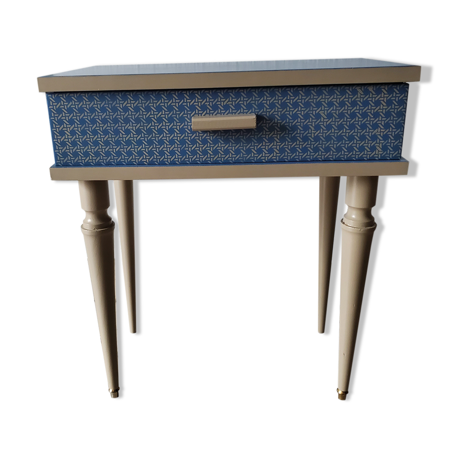 Vintage bedside blue restyled
