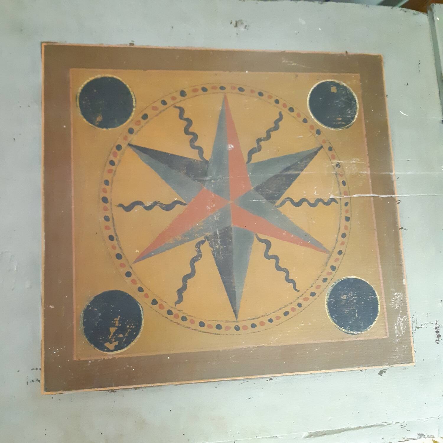 Grand coffre banquette peint 149X58