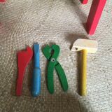 Children's wooden workbench