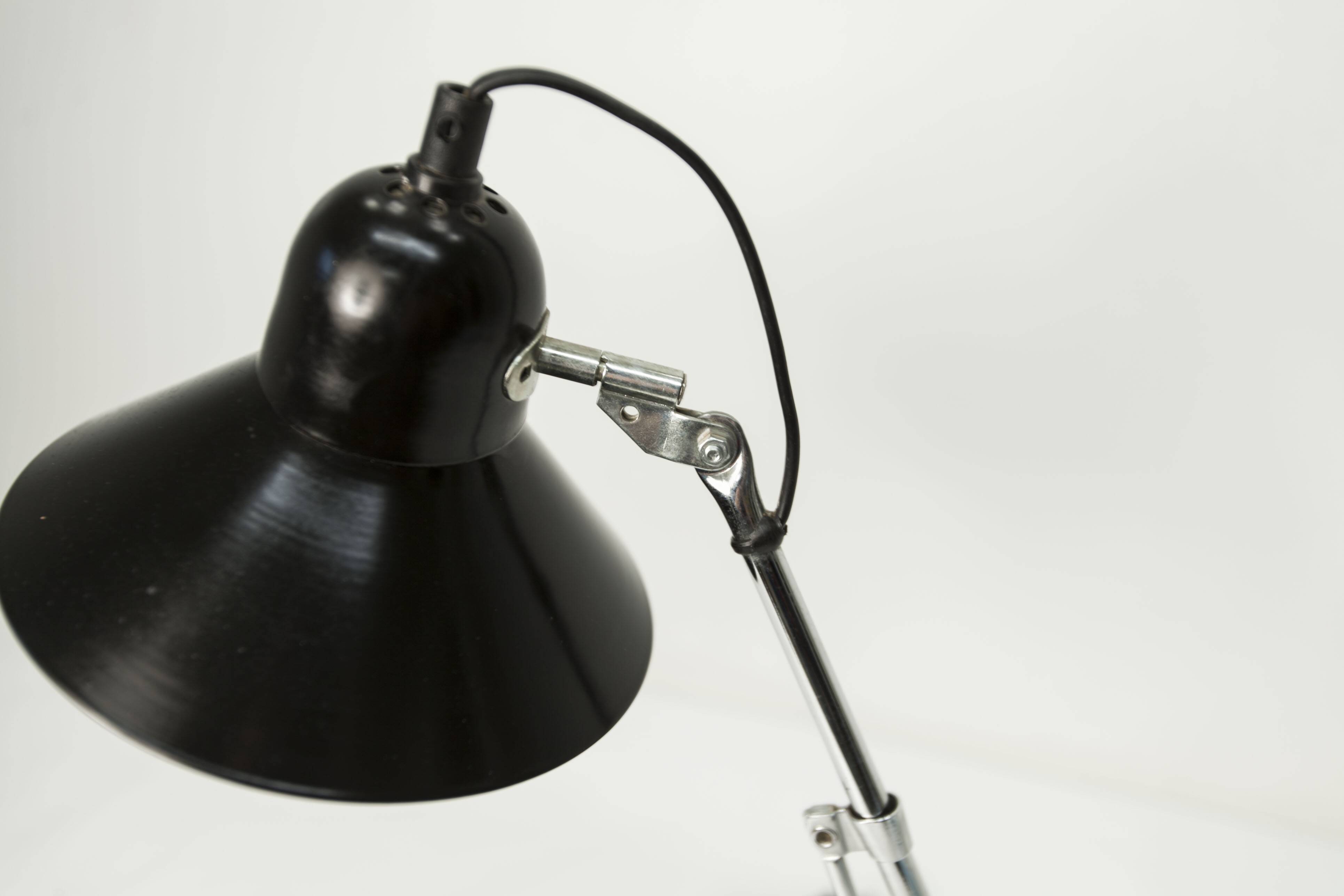 Aluminor 1960 black and chrome lamp Made in France