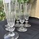 6 Champagne Flutes – 19th Century Cut Crystal – Baccarat/St.Louis