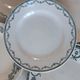 Set of 6 flat plates mismatched nineteenth century, St Amand, Digoin, Moulin des Loups, Lonchamp