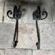 Pair of Medieval Style Wrought Iron Wall Brackets