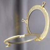 Brass porthole mirror 28,5x28,5cm