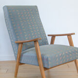 Scandinavian armchair with compass legs