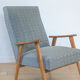 Scandinavian armchair with compass legs