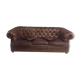 Chesterfield style sofa in vintage brown leather