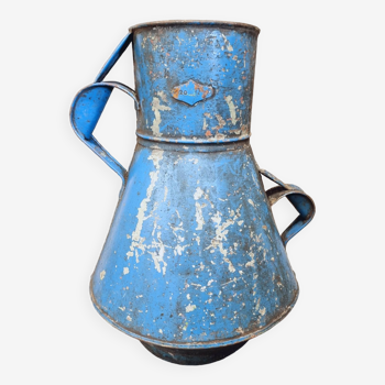 Antique jug, can, flower vase, azure blue