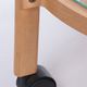 Scandinavian wooden trolley with glass plates and wheels 1970