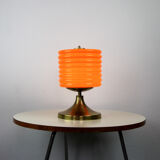 Mid-century orange glass table lamp