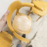 Set of 4 bistro chairs with armrests 1960