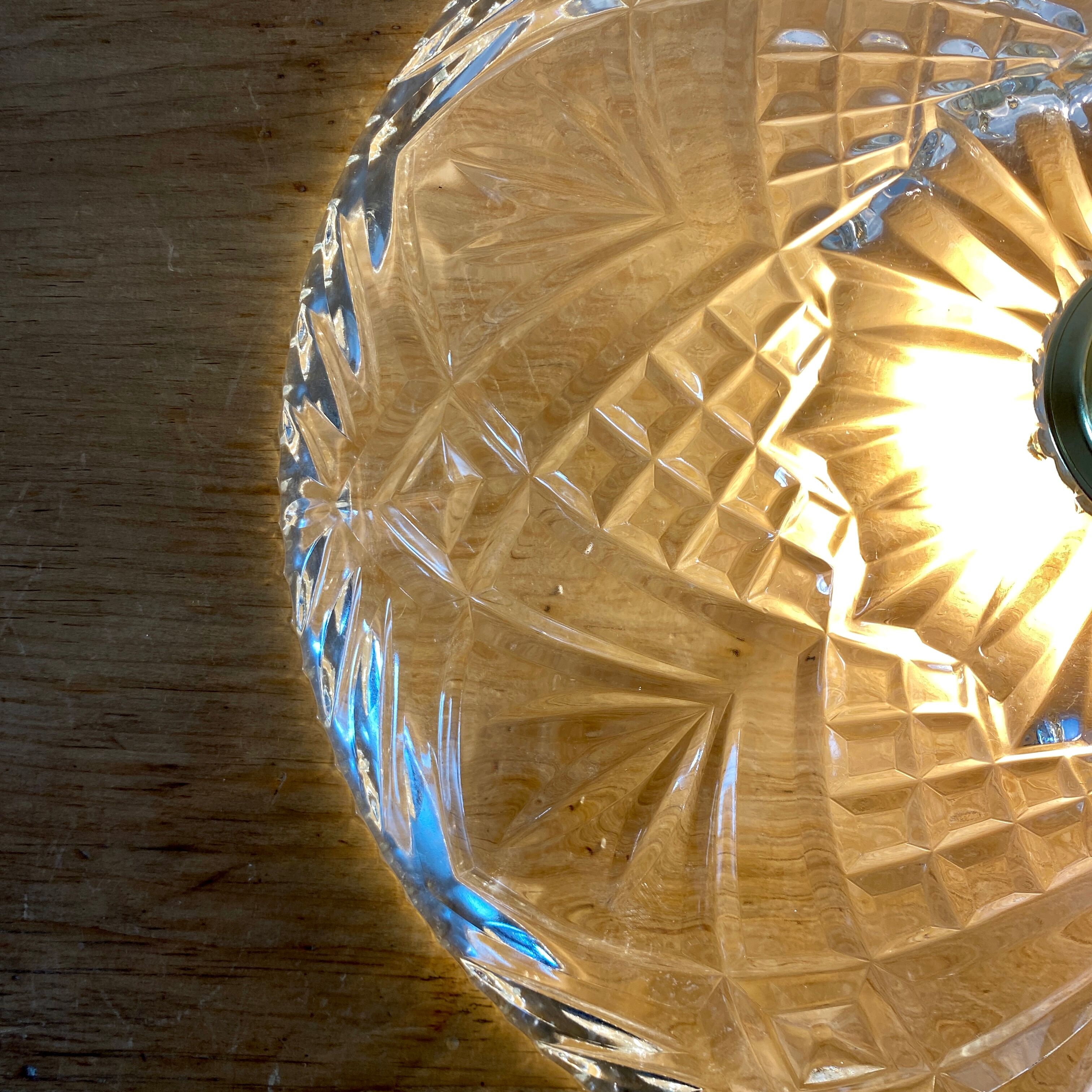 Suspension abat-jour vintage en verre