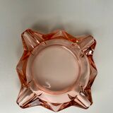 Pink glass ashtray 70s