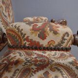 Ornamental armchair in oak, Louis XIII style – Early 20th century