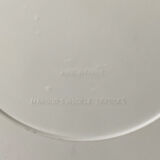 Gilac round wall mirror in white plexi