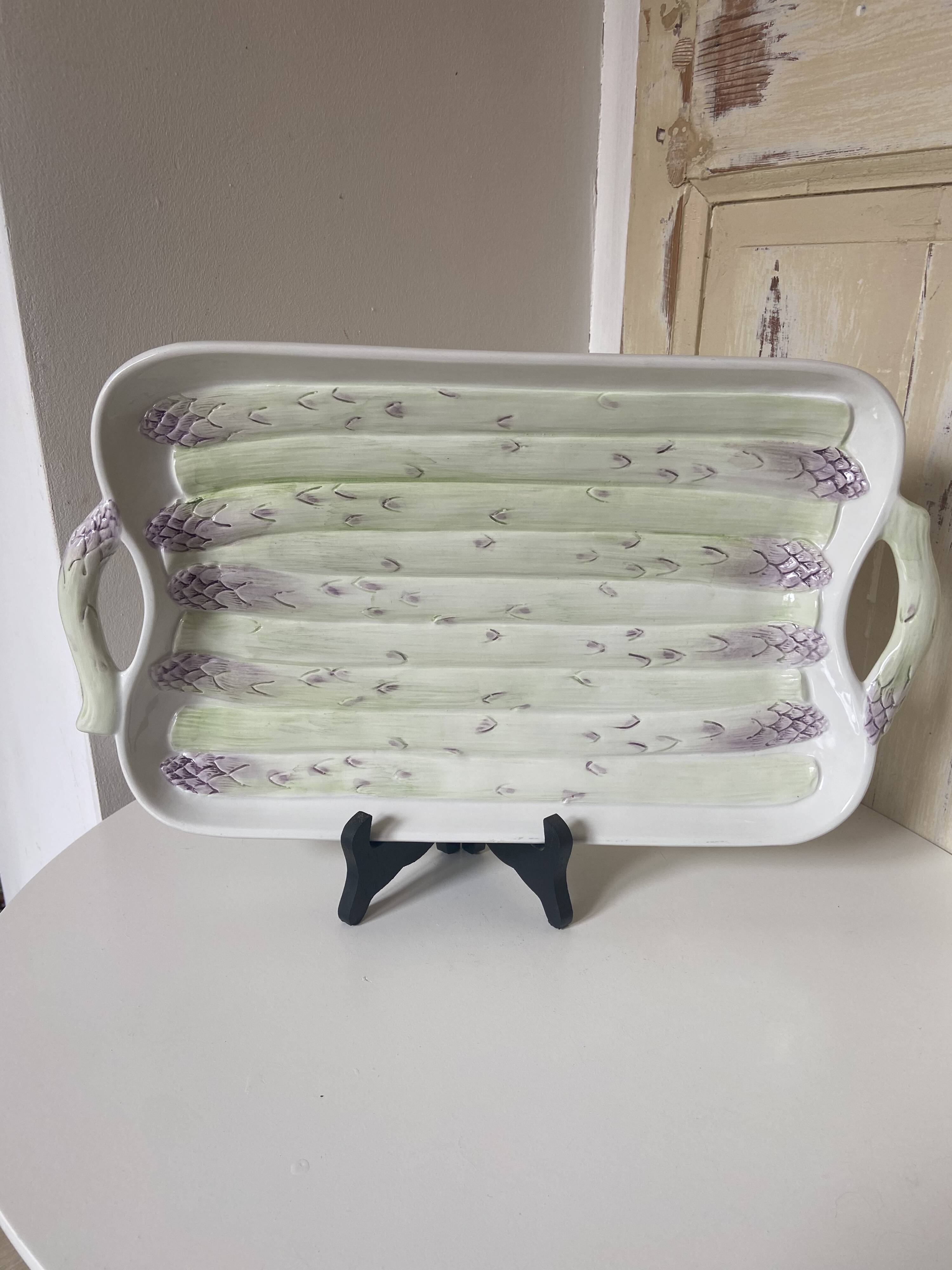 Vintage Asparagus Dish Made in Italy Numbered